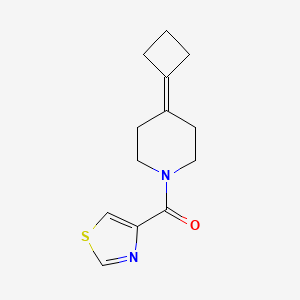 molecular formula C13H16N2OS B2820955 (4-Cyclobutylidenepiperidin-1-yl)-(1,3-thiazol-4-yl)methanone CAS No. 2309542-66-1