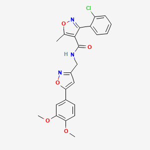 3-(2-chlorophenyl)-N-((5-(3,4-dimethoxyphenyl)isoxazol-3-yl)methyl)-5-methylisoxazole-4-carboxamide