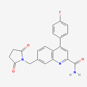 molecular formula C21H16FN3O3 B2820971 mGluR2 拮抗剂 1 CAS No. 1432728-49-8