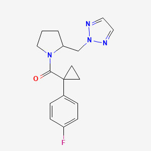 molecular formula C17H19FN4O B2820974 (2-((2H-1,2,3-triazol-2-yl)methyl)pyrrolidin-1-yl)(1-(4-fluorophenyl)cyclopropyl)methanone CAS No. 2195953-16-1