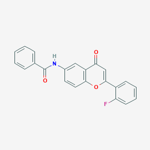 molecular formula C22H14FNO3 B2820993 N-[2-(2-fluorophenyl)-4-oxo-4H-chromen-6-yl]benzamide CAS No. 923227-92-3