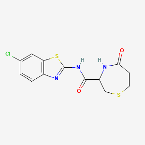N-(6-chlorobenzo[d]thiazol-2-yl)-5-oxo-1,4-thiazepane-3-carboxamide