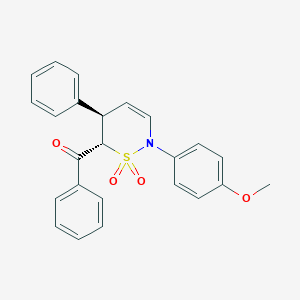 molecular formula C24H21NO4S B282101 [2-(4-methoxyphenyl)-1,1-dioxido-5-phenyl-5,6-dihydro-2H-1,2-thiazin-6-yl](phenyl)methanone 