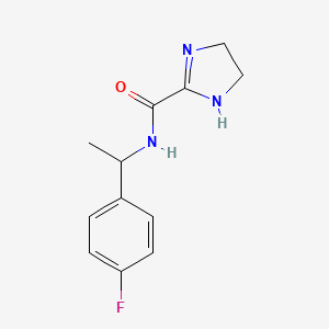 molecular formula C12H14FN3O B2821015 N-[1-(4-fluorophenyl)ethyl]-4,5-dihydro-1H-imidazole-2-carboxamide CAS No. 1185716-08-8