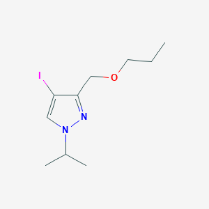 molecular formula C10H17IN2O B2821019 4-iodo-1-isopropyl-3-(propoxymethyl)-1H-pyrazole CAS No. 1856056-14-8