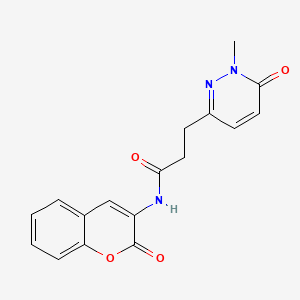 molecular formula C17H15N3O4 B2821027 3-(1-甲基-6-氧代-1,6-二氢吡啶-3-基)-N-(2-氧代-2H-香豆素-3-基)丙酰胺 CAS No. 1796946-65-0