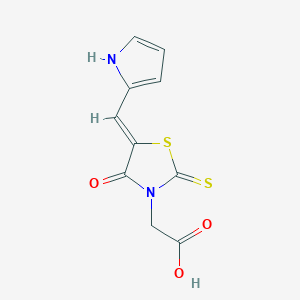 (Z)-2-(5-((1H-pyrrol-2-yl)methylene)-4-oxo-2-thioxothiazolidin-3-yl)acetic acid