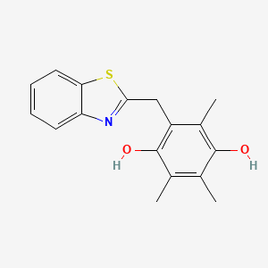 2-(1,3-Benzothiazol-2-ylmethyl)-3,5,6-trimethylbenzene-1,4-diol