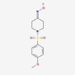 molecular formula C12H16N2O4S B2821033 N-[1-(4-甲氧基苯磺酰)哌啶-4-基亚甲基]羟胺 CAS No. 923180-07-8