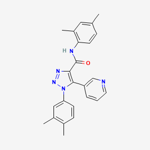 molecular formula C24H23N5O B2821042 N-(2,4-二甲基苯基)-1-(3,4-二甲基苯基)-5-(吡啶-3-基)-1H-1,2,3-噻唑-4-甲酰胺 CAS No. 1251568-24-7