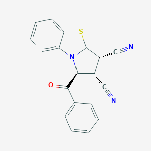 molecular formula C19H13N3OS B282106 1-Benzoyl-1,2,3,3a-tetrahydropyrrolo[2,1-b][1,3]benzothiazole-2,3-dicarbonitrile 