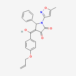 molecular formula C24H20N2O5 B2821062 4-(4-(烯丙氧基)苯甲酰)-3-羟基-1-(5-甲基异噻唑-3-基)-5-苯基-1H-吡咯-2(5H)-酮 CAS No. 618876-77-0