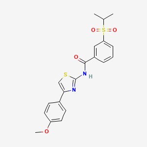 molecular formula C20H20N2O4S2 B2821064 3-(isopropylsulfonyl)-N-(4-(4-methoxyphenyl)thiazol-2-yl)benzamide CAS No. 900009-55-4