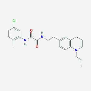 molecular formula C23H28ClN3O2 B2821069 N1-(5-chloro-2-methylphenyl)-N2-(2-(1-propyl-1,2,3,4-tetrahydroquinolin-6-yl)ethyl)oxalamide CAS No. 955793-89-2