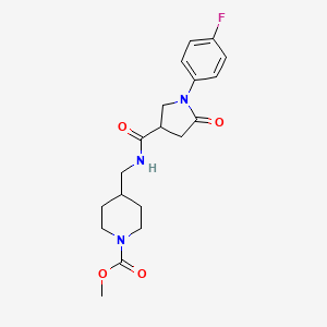 Methyl 4-((1-(4-fluorophenyl)-5-oxopyrrolidine-3-carboxamido)methyl)piperidine-1-carboxylate