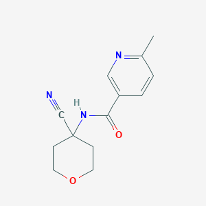 molecular formula C13H15N3O2 B2821086 N-(4-Cyanooxan-4-yl)-6-methylpyridine-3-carboxamide CAS No. 2128351-27-7