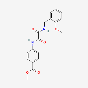 molecular formula C18H18N2O5 B2821093 Methyl 4-(2-((2-methoxybenzyl)amino)-2-oxoacetamido)benzoate CAS No. 922851-88-5
