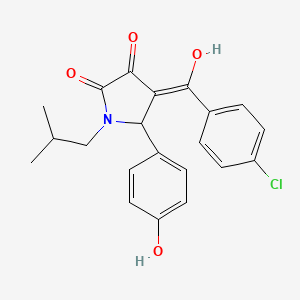 4-(4-chlorobenzoyl)-3-hydroxy-5-(4-hydroxyphenyl)-1-isobutyl-1H-pyrrol-2(5H)-one