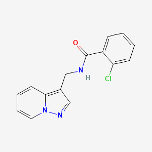 2-chloro-N-(pyrazolo[1,5-a]pyridin-3-ylmethyl)benzamide