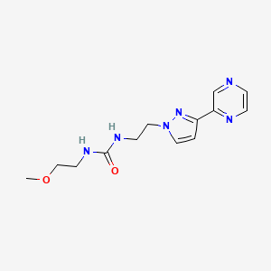 1-(2-methoxyethyl)-3-(2-(3-(pyrazin-2-yl)-1H-pyrazol-1-yl)ethyl)urea