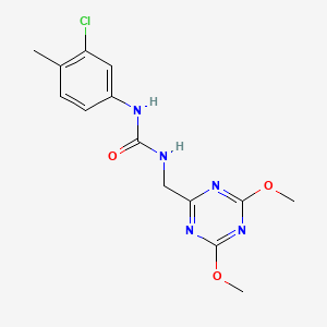 1-(3-Chloro-4-methylphenyl)-3-((4,6-dimethoxy-1,3,5-triazin-2-yl)methyl)urea