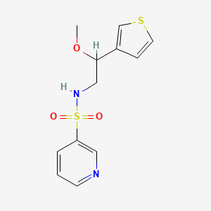 molecular formula C12H14N2O3S2 B2821112 N-(2-methoxy-2-(thiophen-3-yl)ethyl)pyridine-3-sulfonamide CAS No. 1448048-09-6
