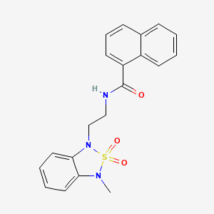 N-(2-(3-methyl-2,2-dioxidobenzo[c][1,2,5]thiadiazol-1(3H)-yl)ethyl)-1-naphthamide