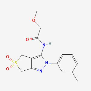 N-(5,5-dioxido-2-(m-tolyl)-4,6-dihydro-2H-thieno[3,4-c]pyrazol-3-yl)-2-methoxyacetamide