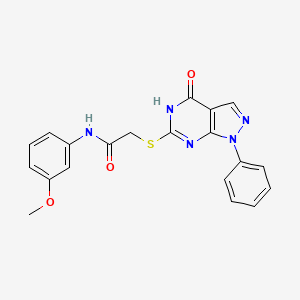 N-(3-methoxyphenyl)-2-({4-oxo-1-phenyl-1H,4H,5H-pyrazolo[3,4-d]pyrimidin-6-yl}sulfanyl)acetamide