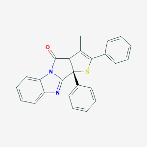 molecular formula C25H18N2OS B282114 3-methyl-2,10b-diphenyl-3a,10b-dihydro-4H-thieno[2',3':3,4]pyrrolo[1,2-a]benzimidazol-4-one 