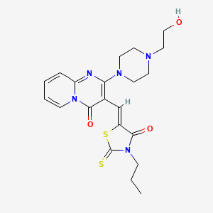 (Z)-5-((2-(4-(2-hydroxyethyl)piperazin-1-yl)-4-oxo-4H-pyrido[1,2-a]pyrimidin-3-yl)methylene)-3-propyl-2-thioxothiazolidin-4-one