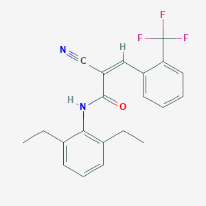 (Z)-2-Cyano-N-(2,6-diethylphenyl)-3-[2-(trifluoromethyl)phenyl]prop-2-enamide