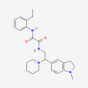 molecular formula C26H34N4O2 B2821151 N1-(2-乙基苯基)-N2-(2-(1-甲基吲哚-5-基)-2-(哌啶-1-基)乙基)草酰胺 CAS No. 922559-38-4