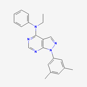 molecular formula C21H21N5 B2821161 1-(3,5-dimethylphenyl)-N-ethyl-N-phenyl-1H-pyrazolo[3,4-d]pyrimidin-4-amine CAS No. 955306-27-1