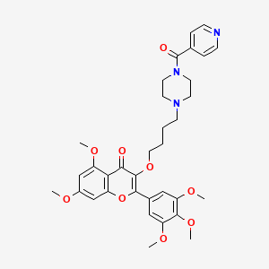 molecular formula C34H39N3O9 B2821163 Telomerase-IN-2 CAS No. 1610878-54-0