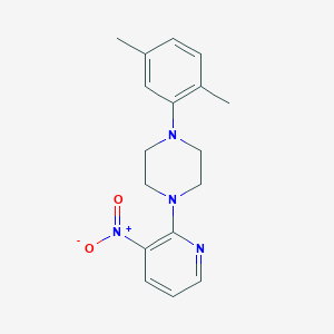 molecular formula C17H20N4O2 B2821170 1-(2,5-Dimethylphenyl)-4-(3-nitropyridin-2-yl)piperazine CAS No. 400088-95-1