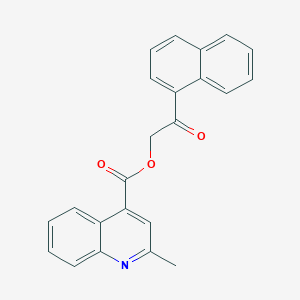 molecular formula C23H17NO3 B2821173 2-(Naphthalen-1-yl)-2-oxoethyl 2-methylquinoline-4-carboxylate CAS No. 683248-99-9