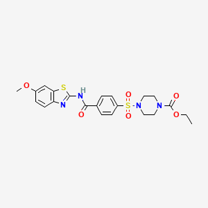 Ethyl 4-((4-((6-methoxybenzo[d]thiazol-2-yl)carbamoyl)phenyl)sulfonyl)piperazine-1-carboxylate