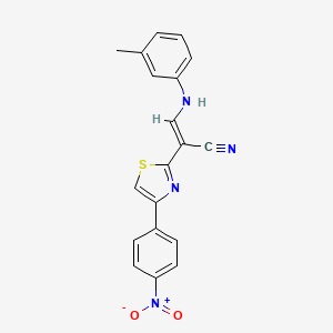 (2E)-3-[(3-methylphenyl)amino]-2-[4-(4-nitrophenyl)-1,3-thiazol-2-yl]prop-2-enenitrile