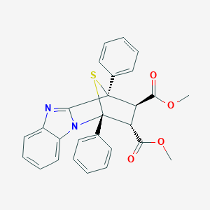 dimethyl (1S,11R,12R,13R)-1,11-diphenyl-14-thia-2,9-diazatetracyclo[9.2.1.0~2,10~.0~3,8~]tetradeca-3,5,7,9-tetraene-12,13-dicarboxylate