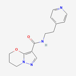 N-(2-(pyridin-4-yl)ethyl)-6,7-dihydro-5H-pyrazolo[5,1-b][1,3]oxazine-3-carboxamide