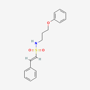 molecular formula C17H19NO3S B2821222 (E)-N-(3-phenoxypropyl)-2-phenylethenesulfonamide CAS No. 1223871-51-9