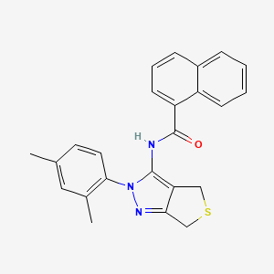 molecular formula C24H21N3OS B2821223 N-[2-(2,4-dimethylphenyl)-4,6-dihydrothieno[3,4-c]pyrazol-3-yl]naphthalene-1-carboxamide CAS No. 396722-38-6