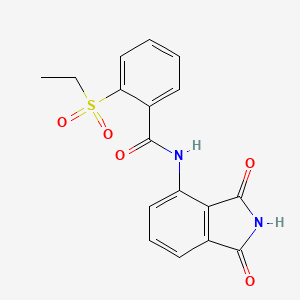 molecular formula C17H14N2O5S B2821225 N-(1,3-二氧代异喹啉-4-基)-2-乙基磺酰苯甲酰胺 CAS No. 922591-34-2