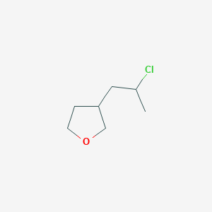 molecular formula C7H13ClO B2821233 3-(2-Chloropropyl)oxolane CAS No. 2003720-33-8