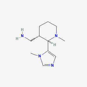 [(2R,3S)-1-Methyl-2-(3-methylimidazol-4-yl)piperidin-3-yl]methanamine