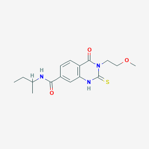 molecular formula C16H21N3O3S B2821236 N-(sec-butyl)-3-(2-methoxyethyl)-4-oxo-2-thioxo-1,2,3,4-tetrahydroquinazoline-7-carboxamide CAS No. 451465-88-6