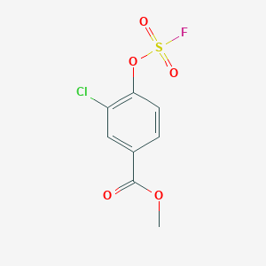 molecular formula C8H6ClFO5S B2821242 Methyl 3-chloro-4-fluorosulfonyloxybenzoate CAS No. 2411245-88-8