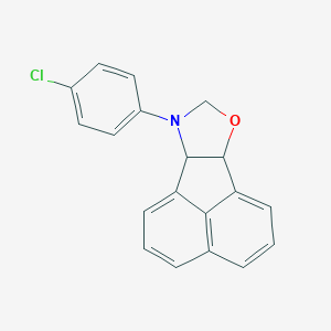 molecular formula C19H14ClNO B282125 9-(4-Chlorophenyl)-6b,8,9,9a-tetrahydroacenaphtho[1,2-d][1,3]oxazole 
