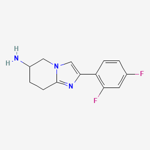 2-(2,4-difluorophenyl)-5H,6H,7H,8H-imidazo[1,2-a]pyridin-6-amine
